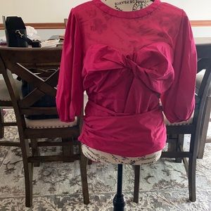 NY and Company Fusha wrap belted blouse